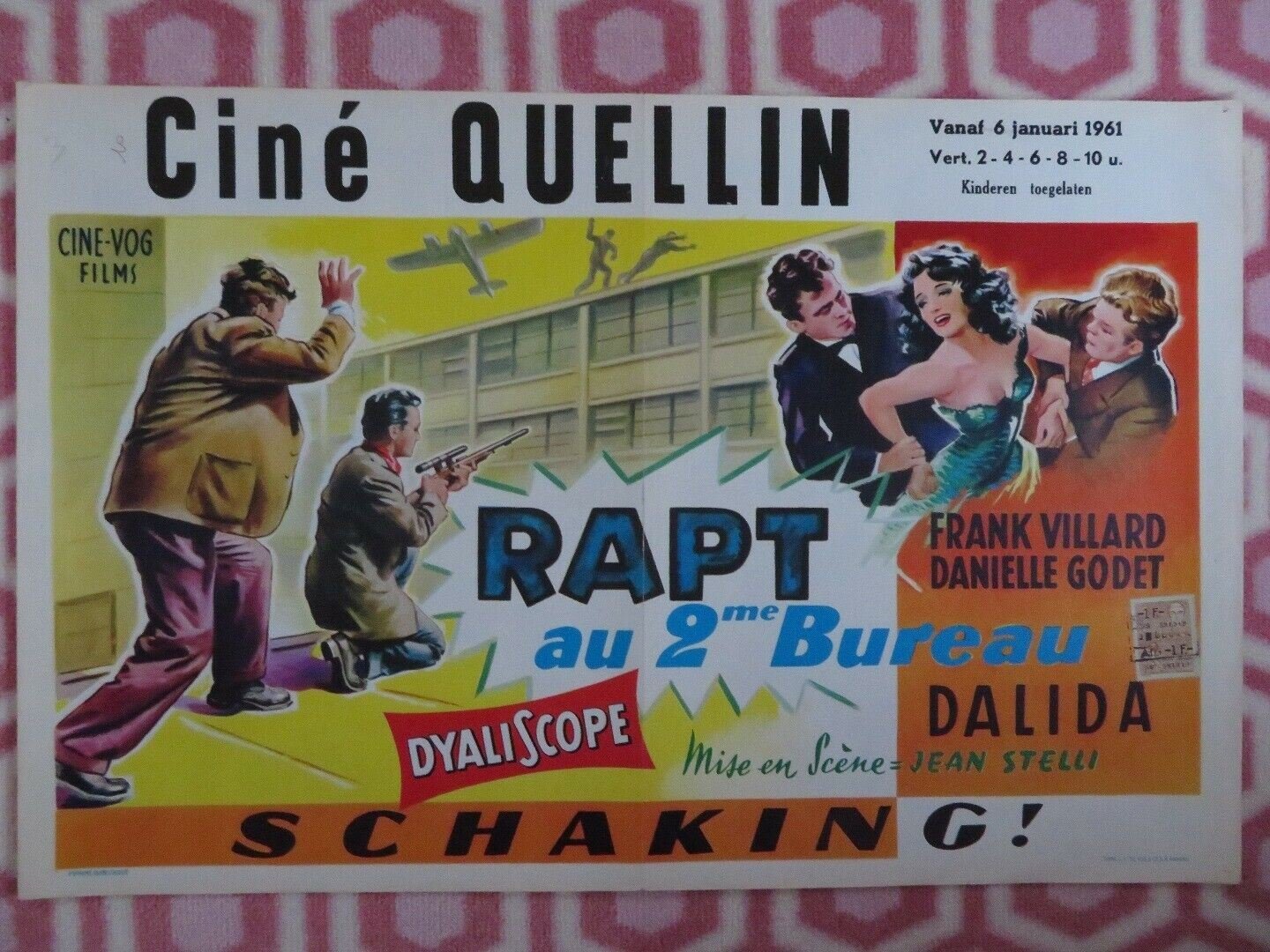 RAPT AU 2ME BUREAU/ Operation Abduction BELGIUM (14"x 21.5") POSTER 1958 Movie posters
