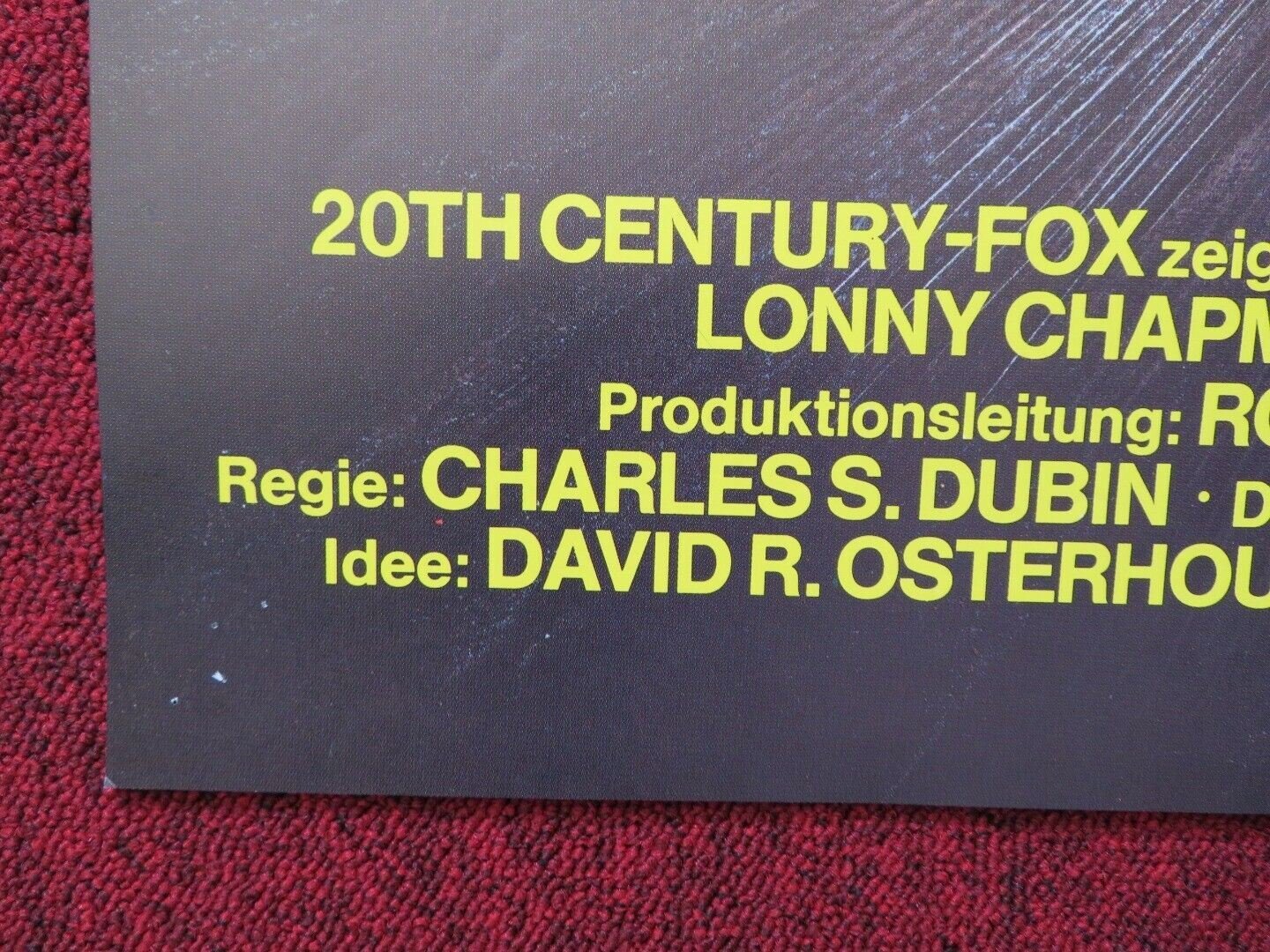 RASENDE GEWALT/ Moving Violation GERMAN A1 ROLLED POSTER STEPHEN MCHATTIE '76 Movie posters