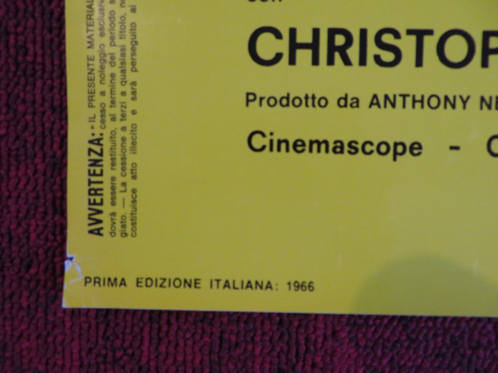 RASPUTIN THE MAD MONK ITALIAN FOTOBUSTA POSTER HAMMER CHRISTOPHER LEE 1966 Rendezvous Cinema Movie posters