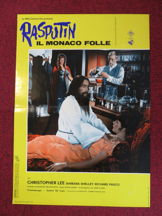 RASPUTIN THE MAD MONK ITALIAN FOTOBUSTA POSTER HAMMER CHRISTOPHER LEE 1966 Rendezvous Cinema Movie posters