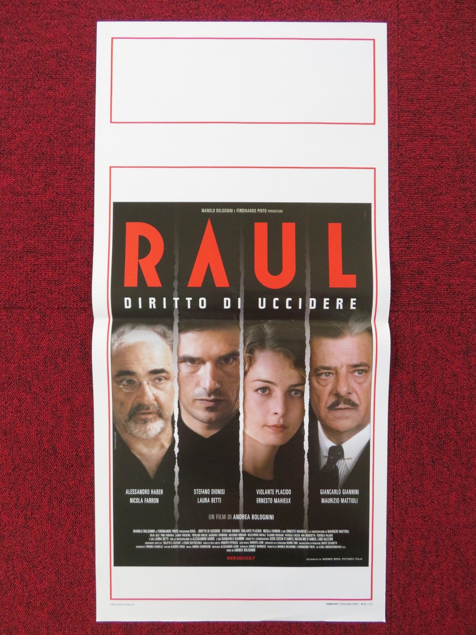 RAUL - DIRITTO DI UCCIDERE ITALIAN LOCANDINA POSTER STEFANO DIONISI 2005 Rendezvous Cinema Movie posters
