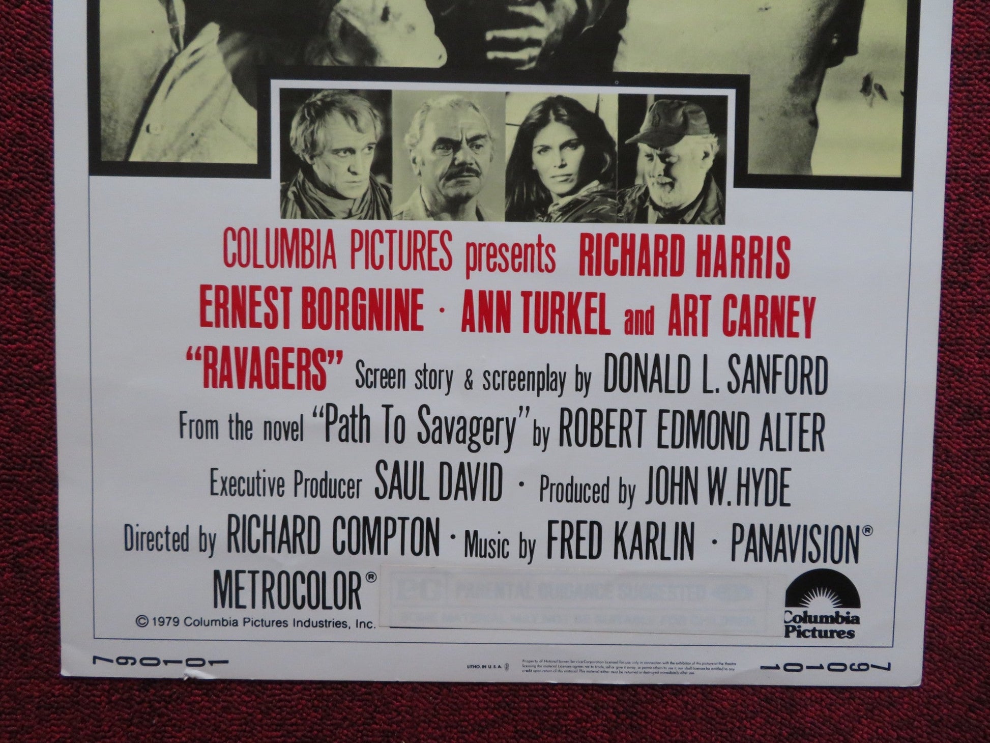 RAVAGERS US INSERT (14"x 36") POSTER RICHARD HARRIS ERNEST BOTGNINE 1979 Rendezvous Cinema Movie posters