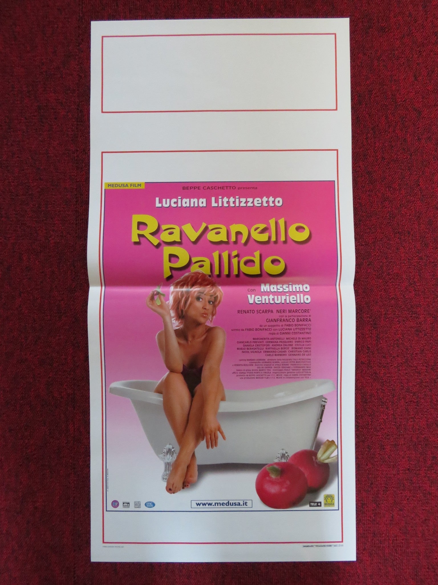 RAVANELLO PALLIDO ITALIAN LOCANDINA POSTER LUCIANA LITTIZZETTO 2001 Rendezvous Cinema Movie posters