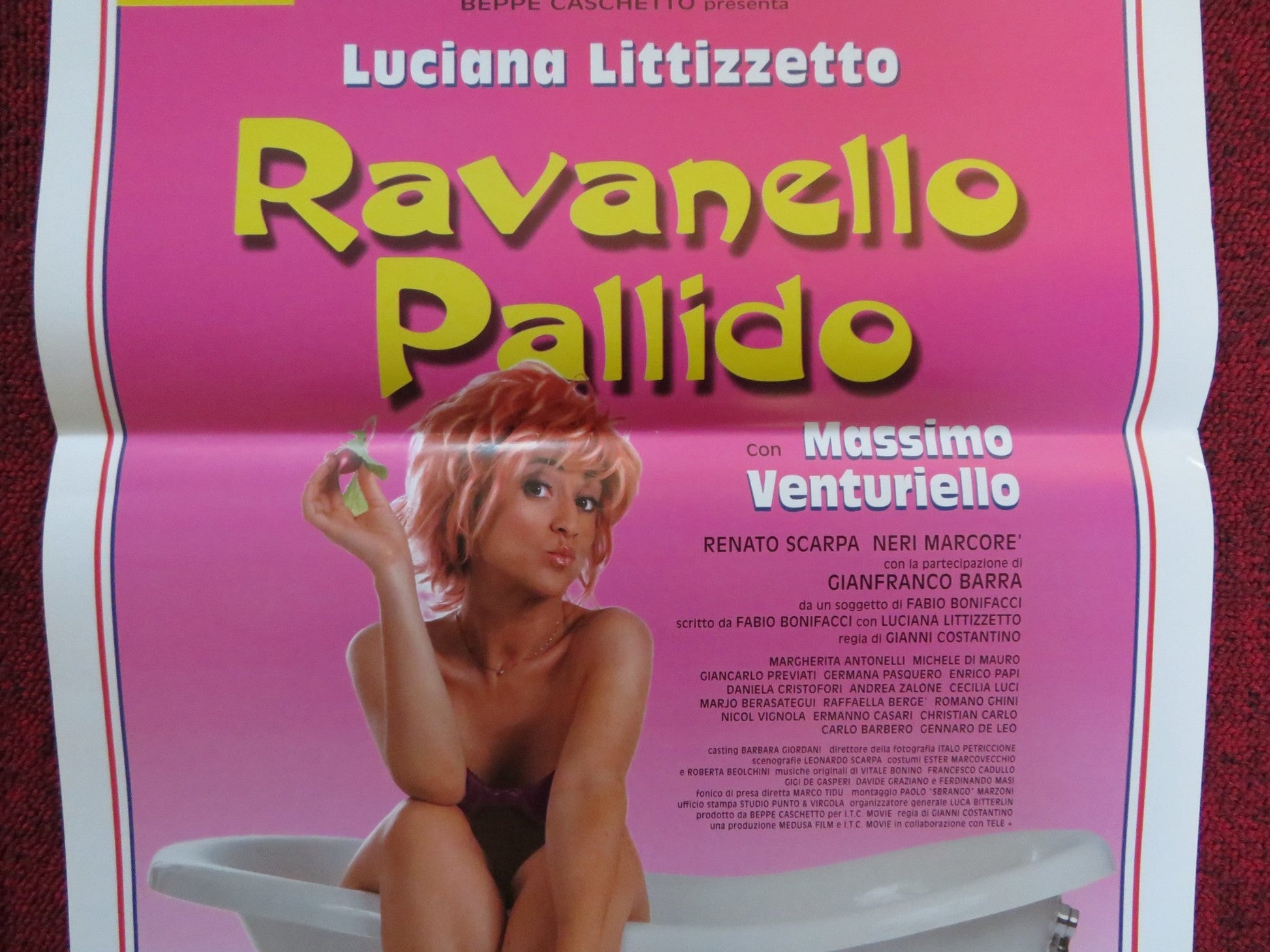 RAVANELLO PALLIDO ITALIAN LOCANDINA POSTER LUCIANA LITTIZZETTO 2001 Rendezvous Cinema Movie posters