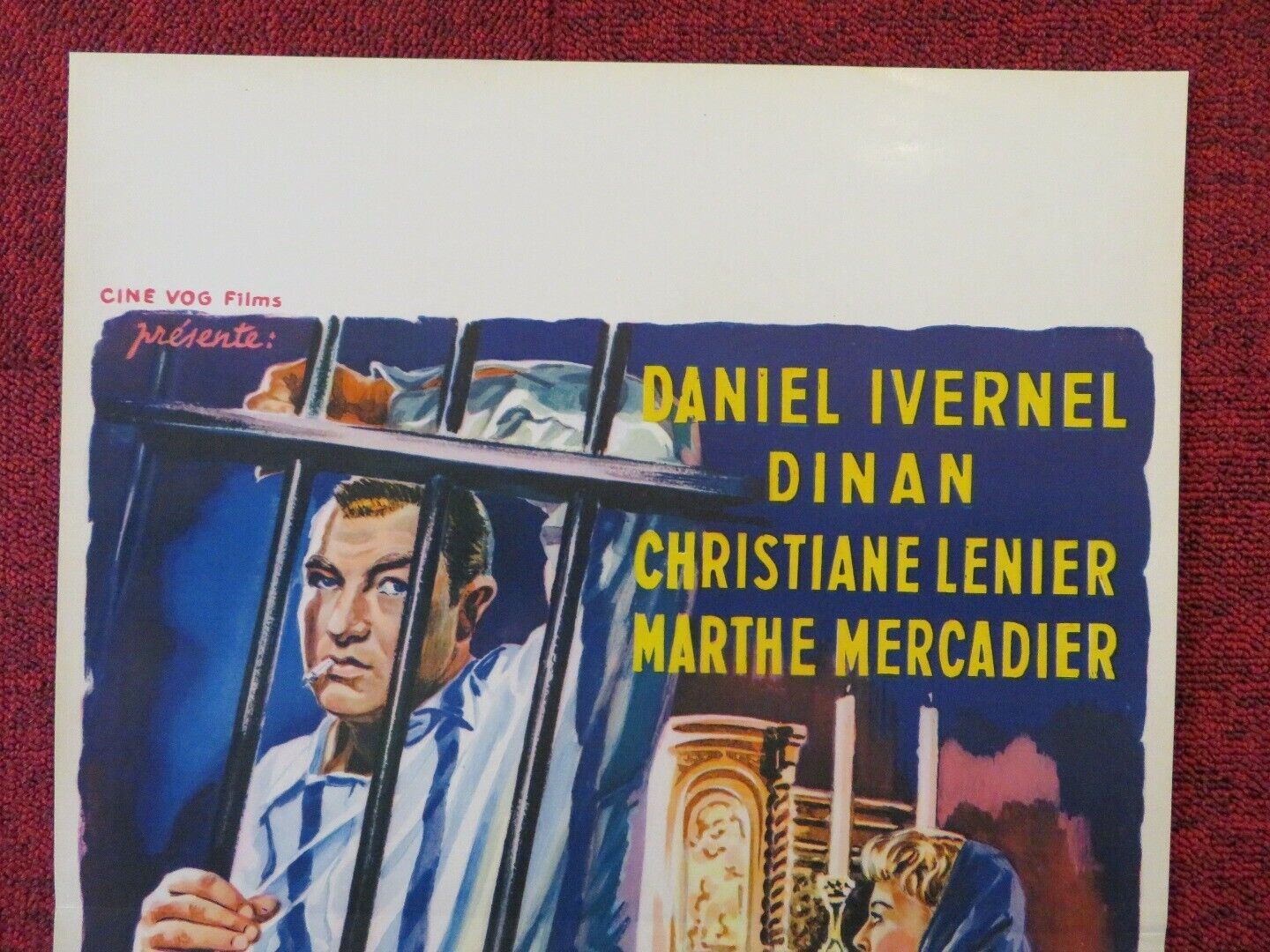 RAYES DES VIVANTS BELGIUM (21.5"x14") POSTER DANIEL IVERNEL ALBERT DINAN 1952 Movie posters