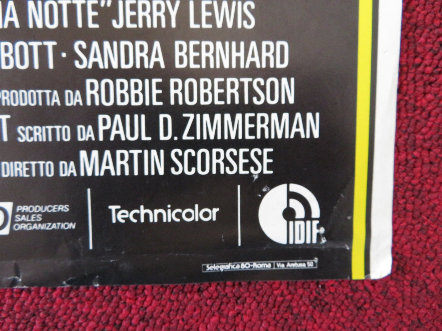 RE PER UNA NOTTE ITALIAN FOTOBUSTA POSTER MARTIN SCORSESE ROBERT DE NIRO 1983 Rendezvous Cinema Movie posters