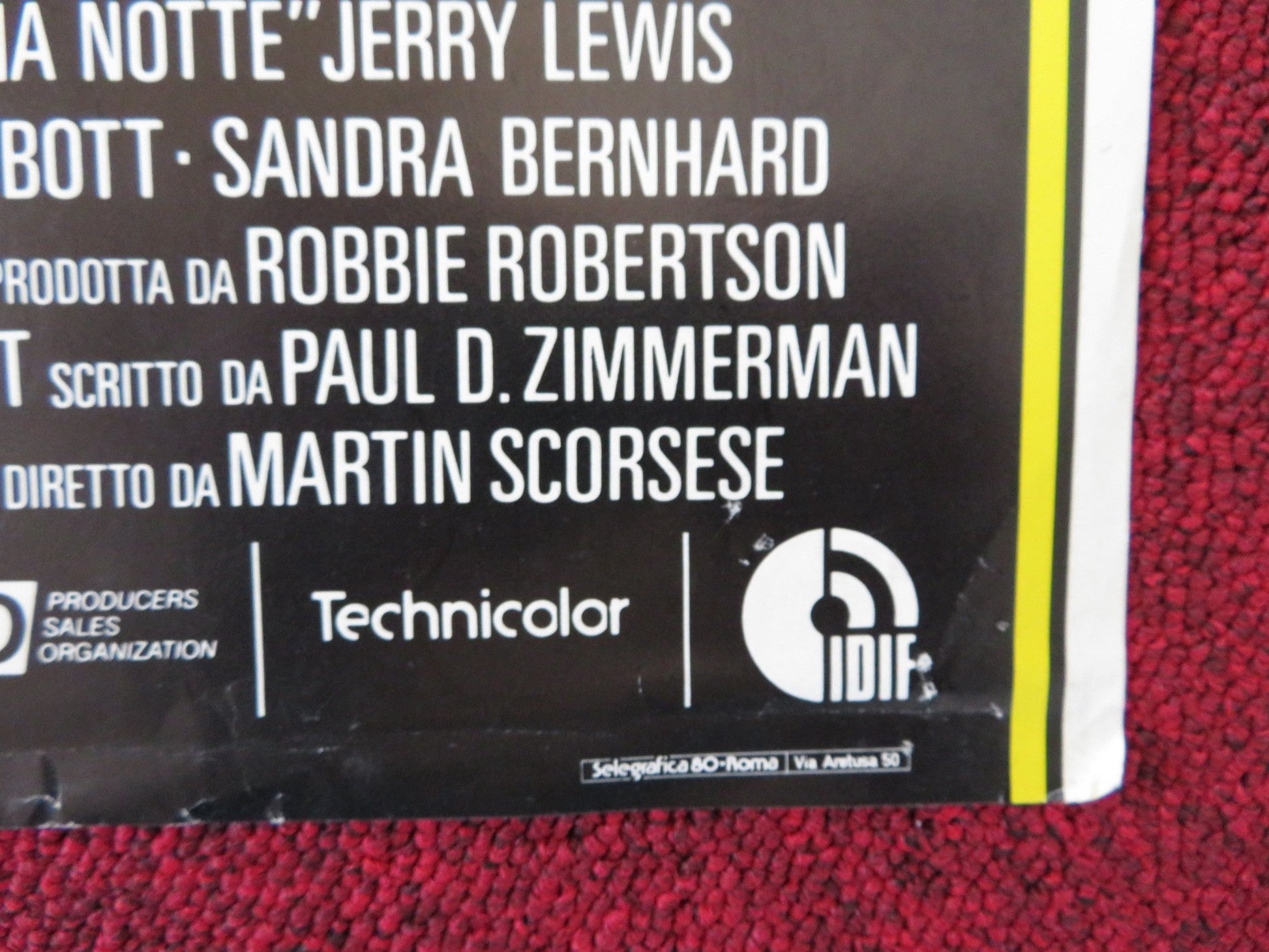 RE PER UNA NOTTE ITALIAN FOTOBUSTA POSTER MARTIN SCORSESE ROBERT DE NIRO 1983 Rendezvous Cinema Movie posters