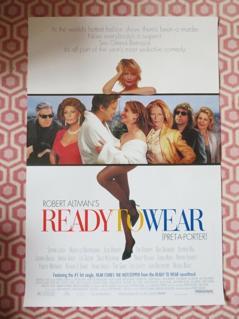 READY TO WEAR / PRET - A - PORTER US ONE SHEET ROLLED POSTER KIM BASINGER 1994 Movie posters