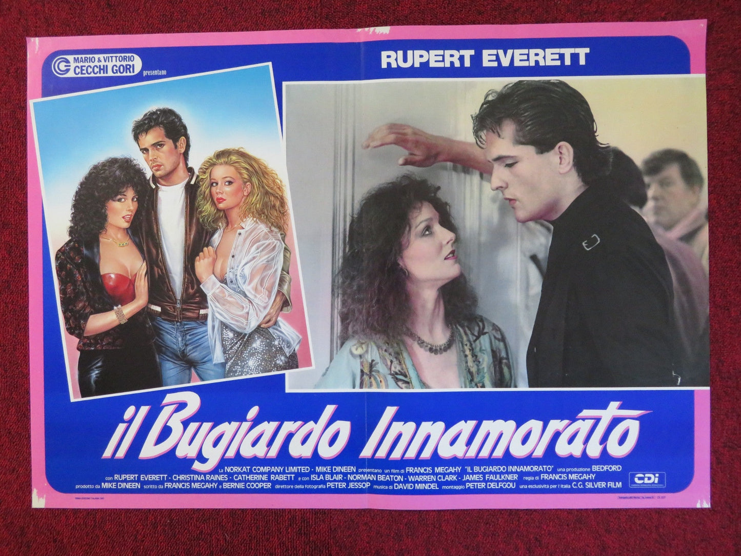 REAL LIFE - A ITALIAN FOTOBUSTA POSTER RUPERT EVERETT CRISTINA RAINES 1987 Rendezvous Cinema Movie posters