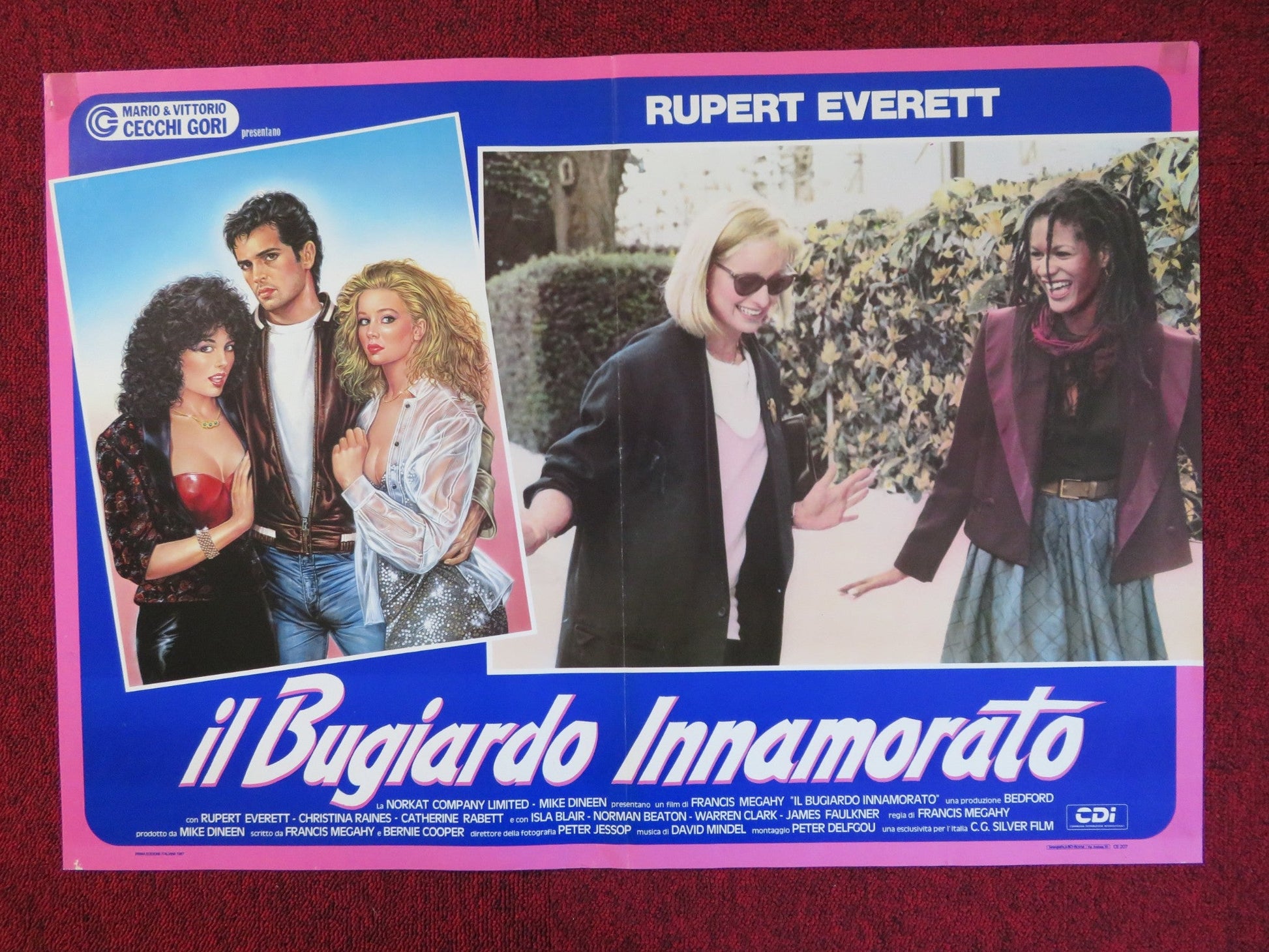 REAL LIFE - B ITALIAN FOTOBUSTA POSTER RUPERT EVERETT CRISTINA RAINES 1987 Rendezvous Cinema Movie posters