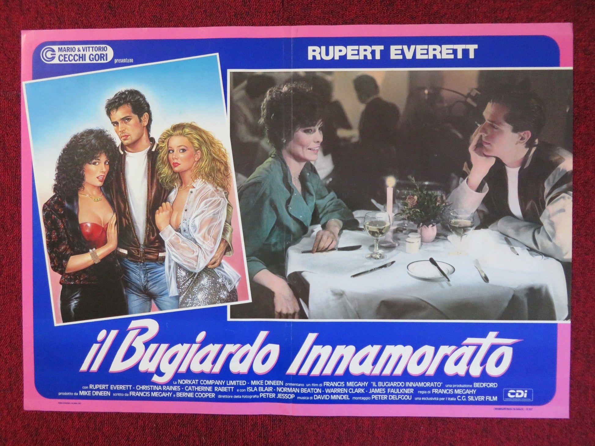 REAL LIFE - C ITALIAN FOTOBUSTA POSTER RUPERT EVERETT CRISTINA RAINES 1987 Rendezvous Cinema Movie posters