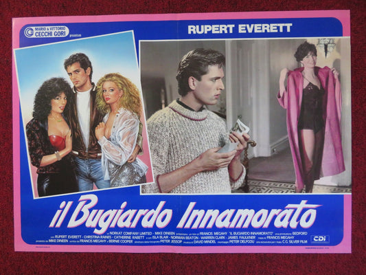 REAL LIFE - D ITALIAN FOTOBUSTA POSTER RUPERT EVERETT CRISTINA RAINES 1987 Rendezvous Cinema Movie posters