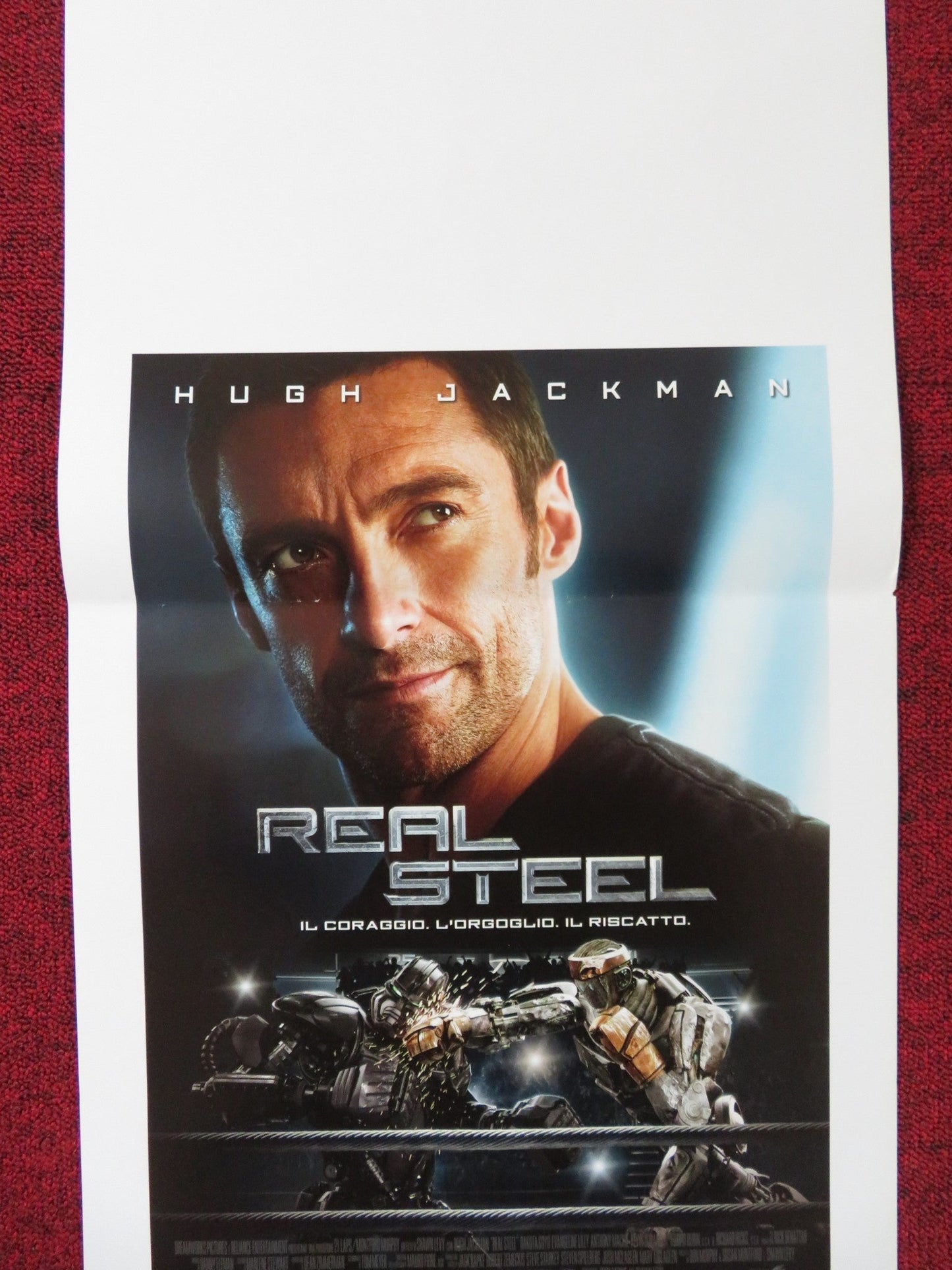 REAL STEEL ITALIAN LOCANDINA POSTER HUGH JACKMAN EVANGELINE LILLY 2011 Rendezvous Cinema Movie posters