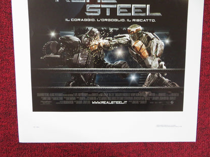 REAL STEEL ITALIAN LOCANDINA POSTER HUGH JACKMAN EVANGELINE LILLY 2011 Rendezvous Cinema Movie posters