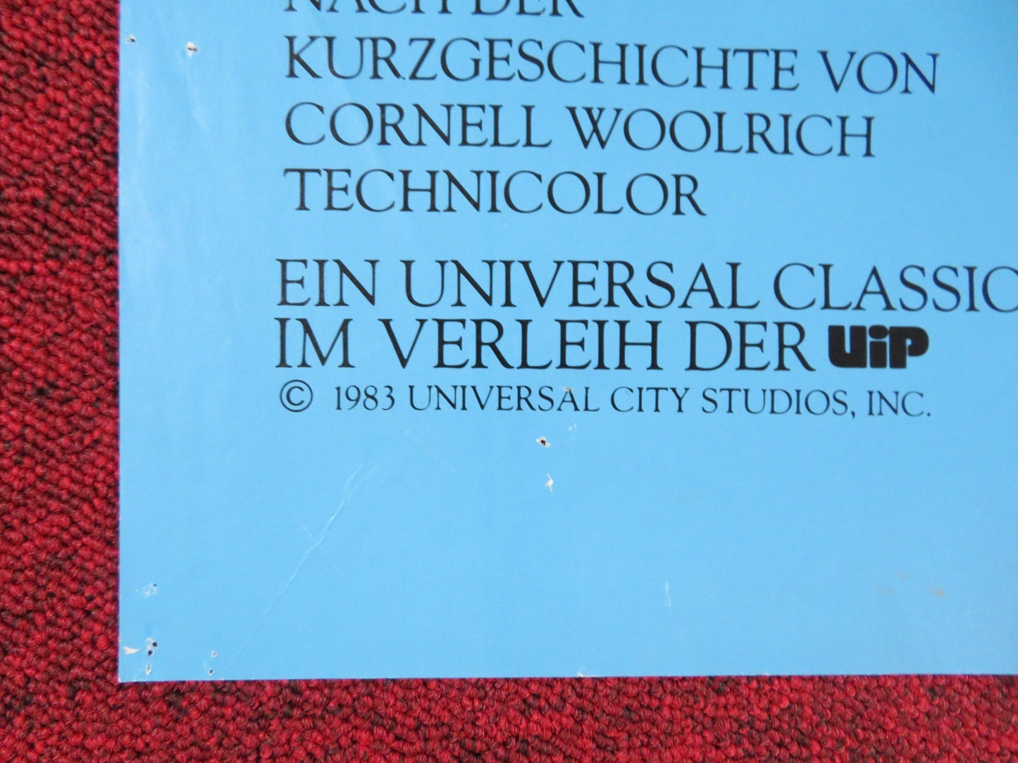 REAR WINDOW GERMAN A1 POSTER HITCHCOCK JAMES STEWART GRACE KELLY R1983 Rendezvous Cinema Movie posters