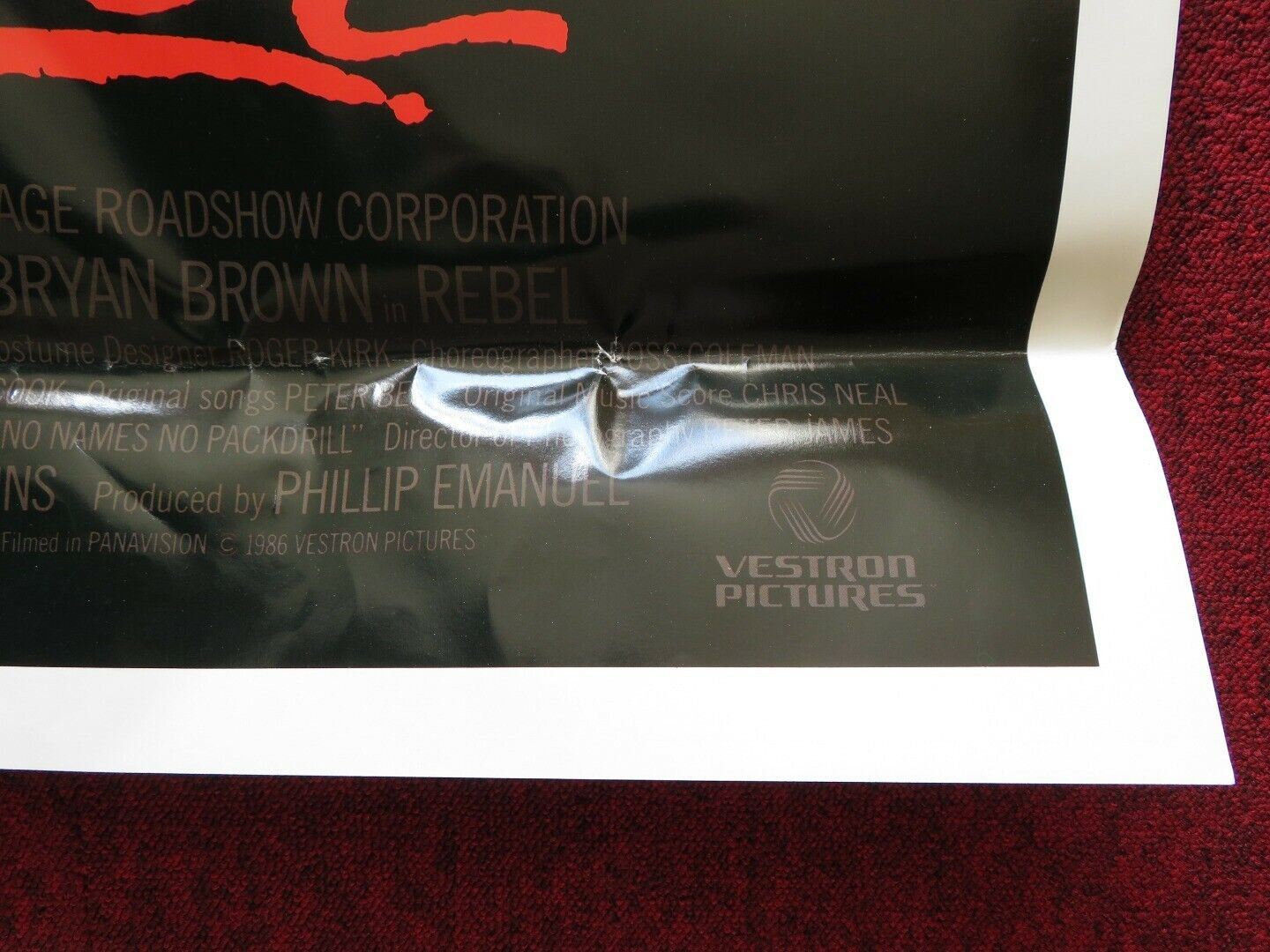 REBEL USA ONE SHEET FOLDED POSTER MATT DILON DEBRA BYRNE 1985 - Rendezvous Cinema