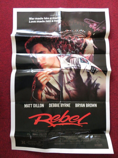 REBEL USA ONE SHEET FOLDED POSTER MATT DILON DEBRA BYRNE 1985 - Rendezvous Cinema