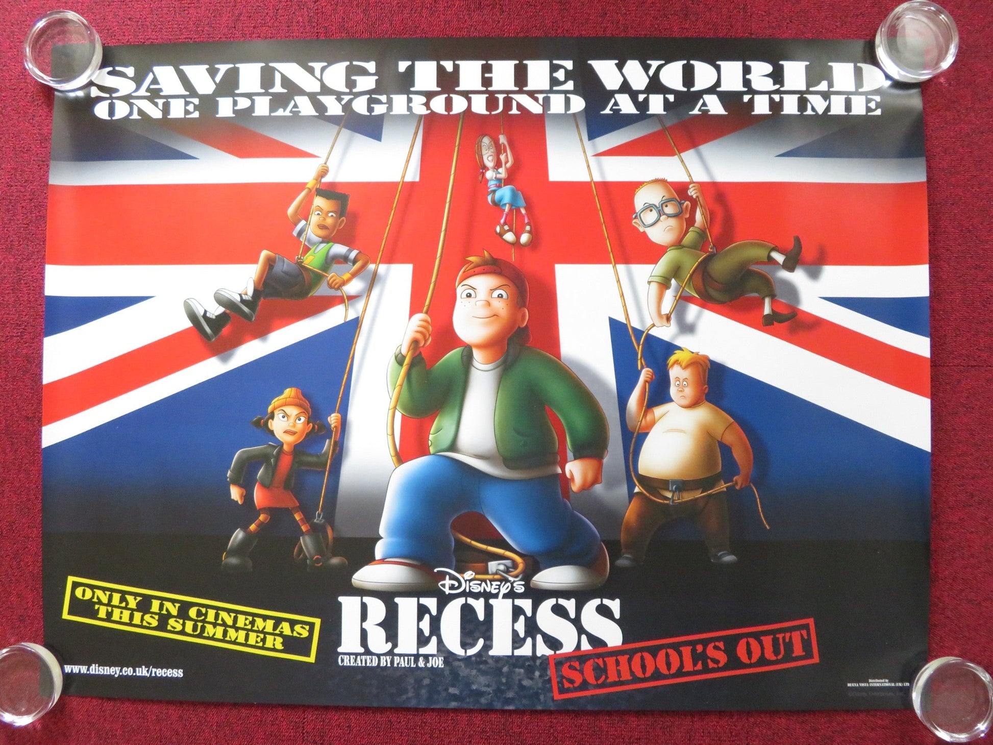 RECESS: SCHOOL'S OUT UK QUAD (30"x 40") ROLLED POSTER DISNEY JASON DAVIS 2001 Rendezvous Cinema Movie posters