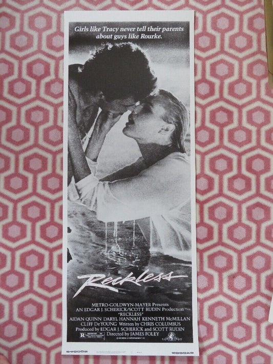 RECKLESS US INSERT (14"x 36") POSTER AIDAN QUINN DARYL HANNAH 1984 Movie posters