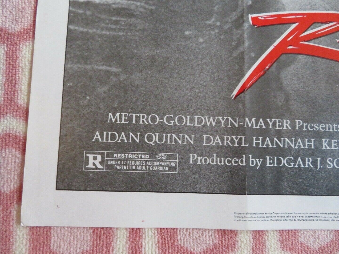 RECKLESS US ONE SHEET POSTER CHRIS COLUMBUS AIDAN QUINN 1984 Movie posters