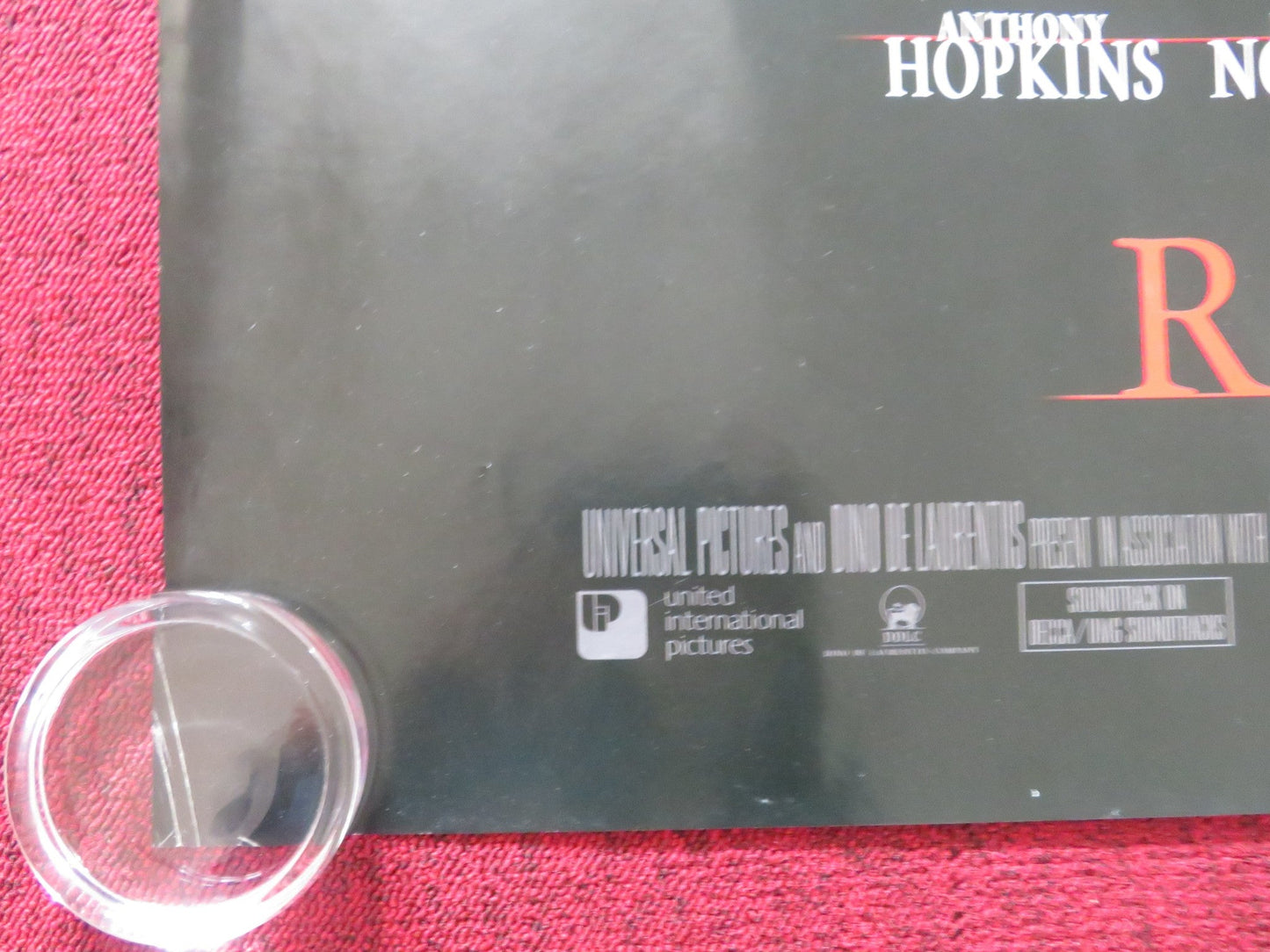 RED DRAGON - B UK QUAD ROLLED POSTER ANTHONY HOPKINS EDWARD NORTON 2002 Rendezvous Cinema Movie posters