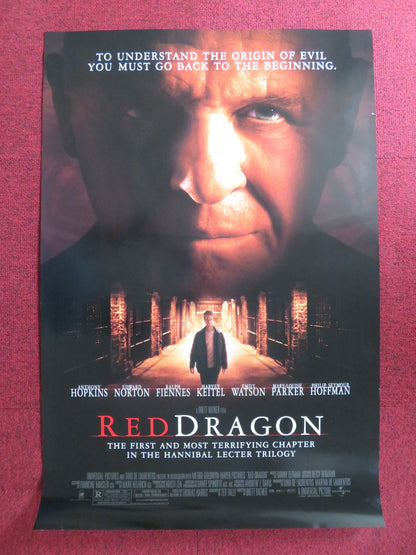 RED DRAGON US ONE SHEET ROLLED POSTER ANTHONY HOPKINS EDWARD NORTON 2002 Rendezvous Cinema Movie posters