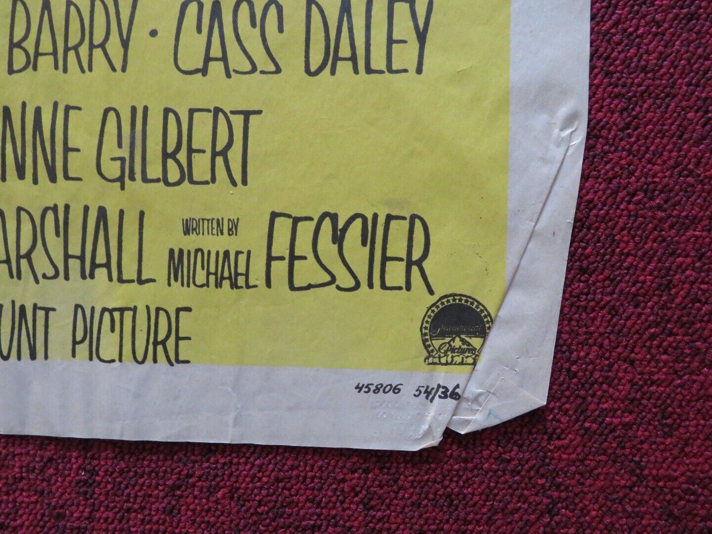 RED GARTERS FOLDED US ONE SHEET POSTER ROSEMARY CLOONEY JACK CARSON 1954 Movie posters