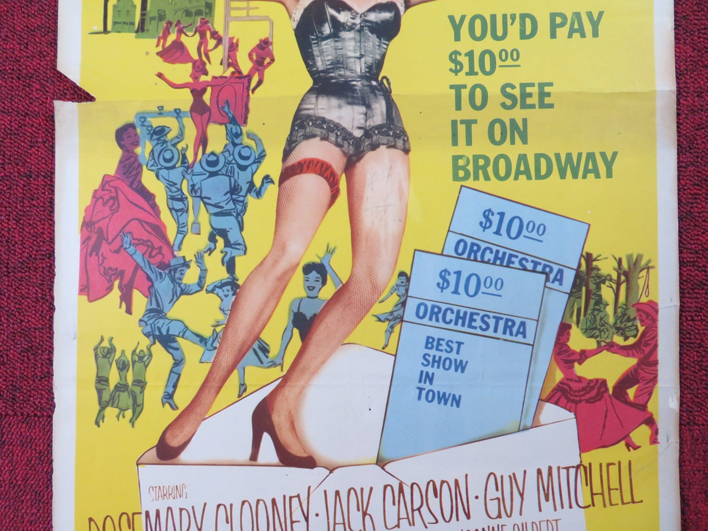 RED GARTERS US INSERT (14"x 36") POSTER ROSEMARY CLOONEY JACK CARSON 1954 Rendezvous Cinema Movie posters