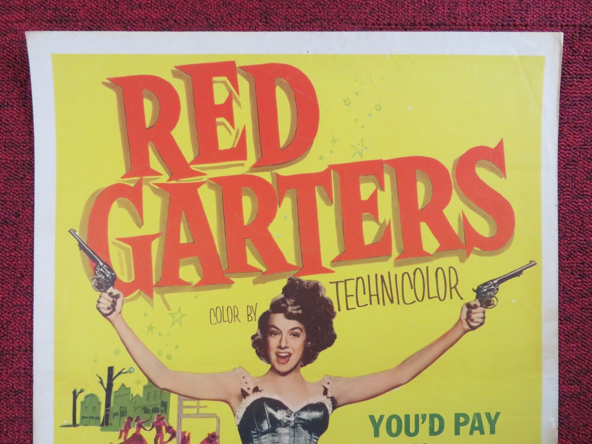 RED GARTERS US INSERT (14"x 36") POSTER ROSEMARY CLOONEY JACK CARSON 1954 Rendezvous Cinema Movie posters