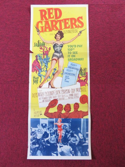 RED GARTERS US INSERT (14"x 36") POSTER ROSEMARY CLOONEY JACK CARSON 1954 Rendezvous Cinema Movie posters