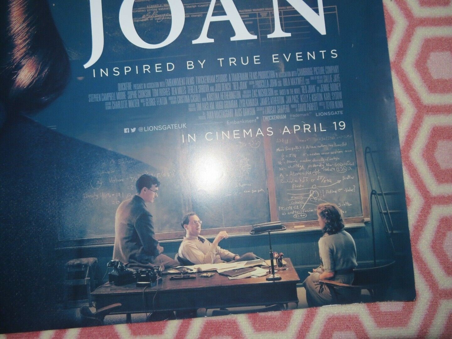 RED JOAN QUAD (30"x 40") ROLLED POSTER SOPHIE COOKSON TOM HUGHES JUDI DENCH 2018 - Rendezvous Cinema