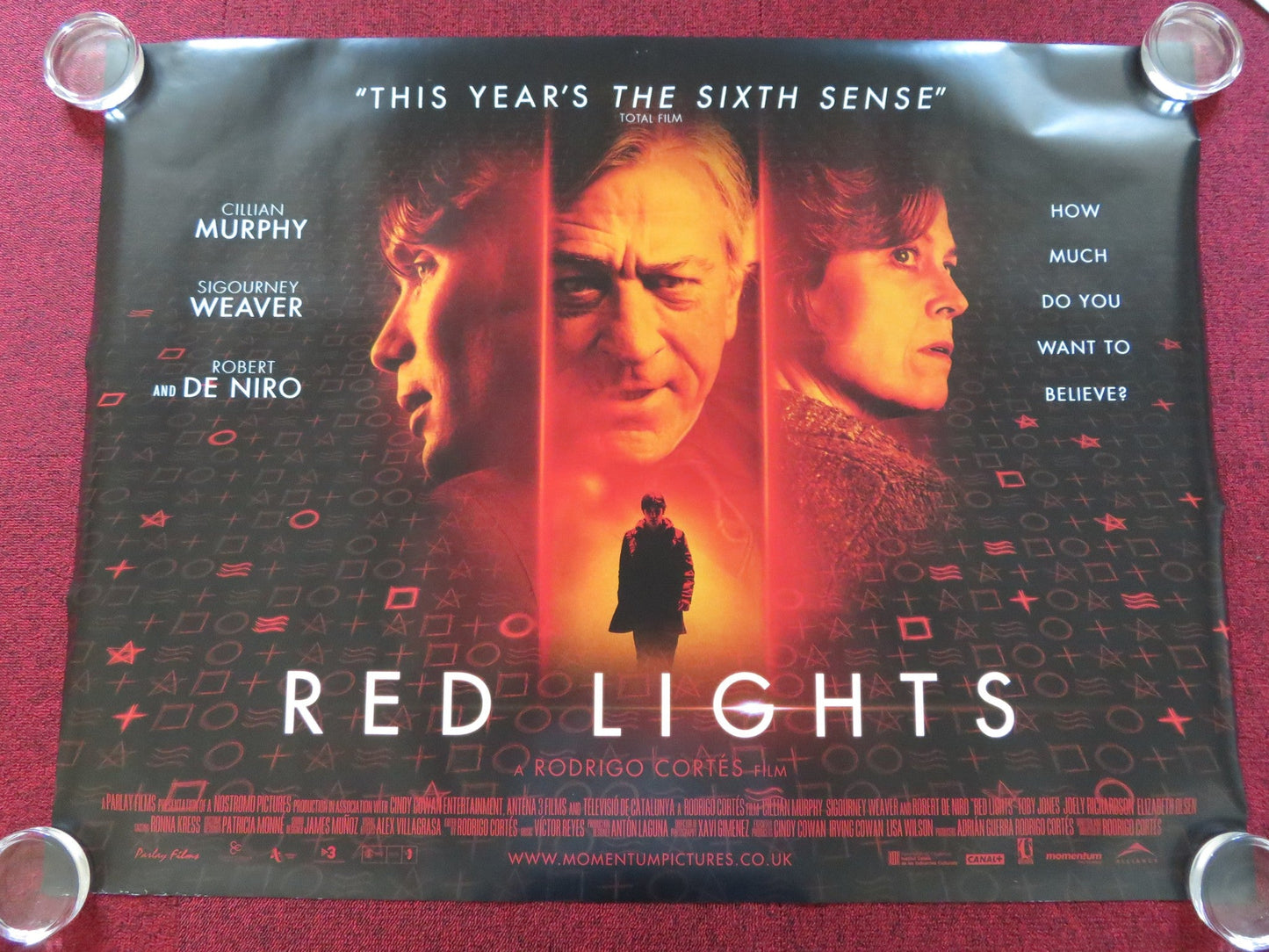 RED LIGHTS UK QUAD (30"x 40") ROLLED POSTER CILLIAN MURPHY SIGOURNEY WEAVER 2012 Rendezvous Cinema Movie posters