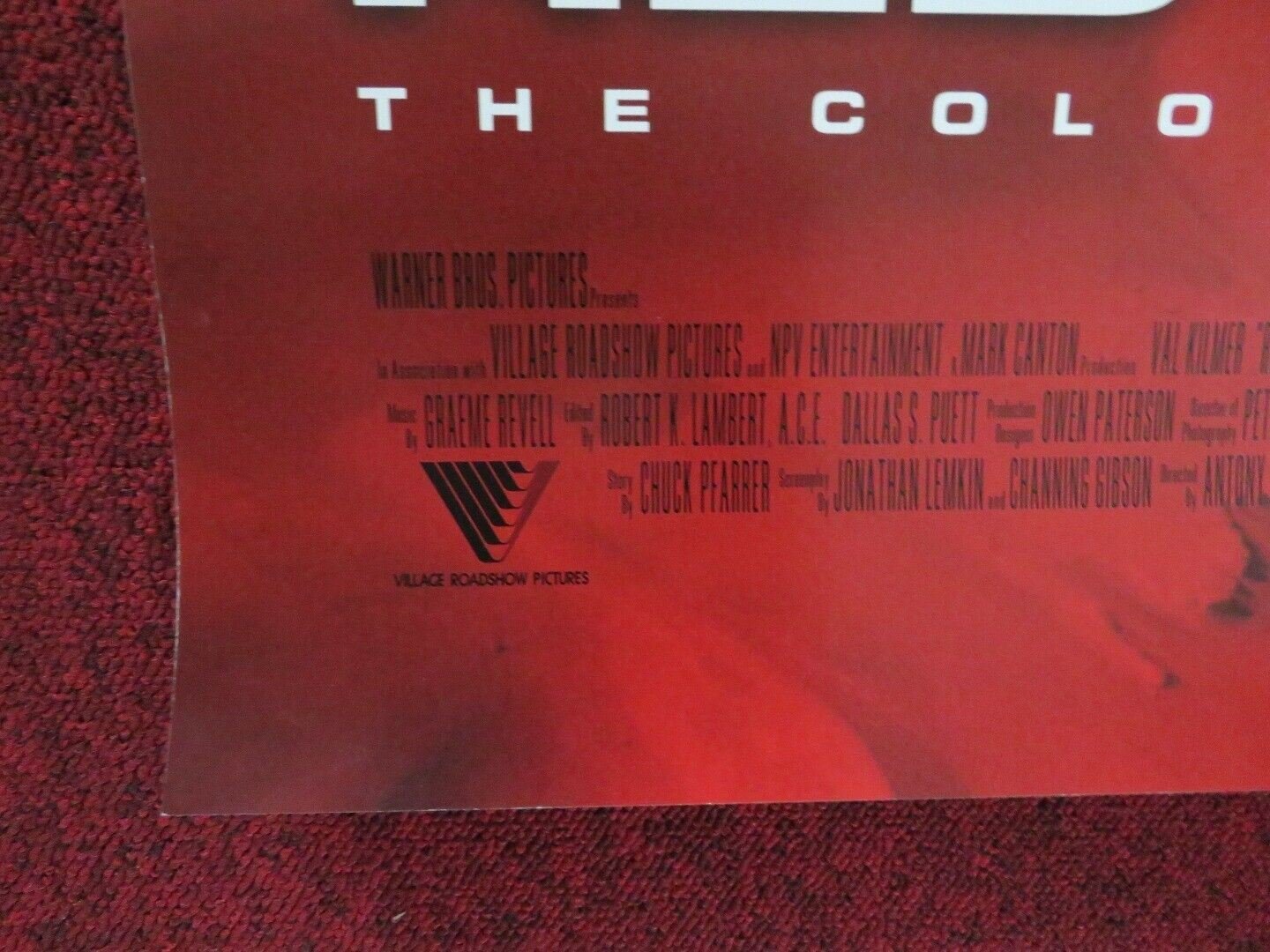 RED PLANET US ONE SHEET ROLLED POSTER VAL KILMER CARRIE ANN MOSS 2000 Movie posters