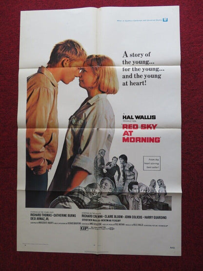RED SKY AT MORNING US ONE SHEET POSTER RICHARD THOMAS CATHERINE BURNS 1971 Movie posters