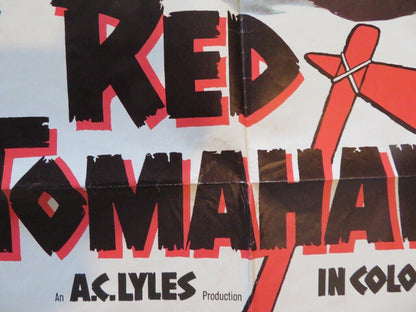 RED TOMAHAWK FOLDED US ONE SHEET POSTER HOWARD KEEL JAON CAULFIELD 1966 Movie posters