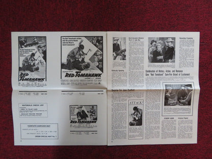 RED TOMAHAWK UNCUT PARAMOUNT FOLDED PRESS BOOK HOWARD KEEL JOAN CAULFIELD 1966 Rendezvous Cinema Movie posters