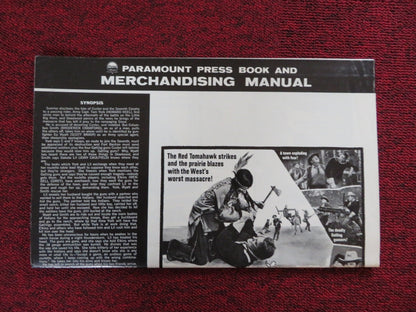 RED TOMAHAWK UNCUT PARAMOUNT FOLDED PRESS BOOK HOWARD KEEL JOAN CAULFIELD 1966 Rendezvous Cinema Movie posters
