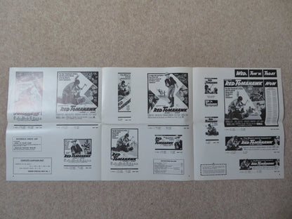 RED TOMAHAWK UNCUT PARAMOUNT FOLDED PRESS BOOK HOWARD KEEL JOAN CAULFIELD 1966 Rendezvous Cinema Movie posters