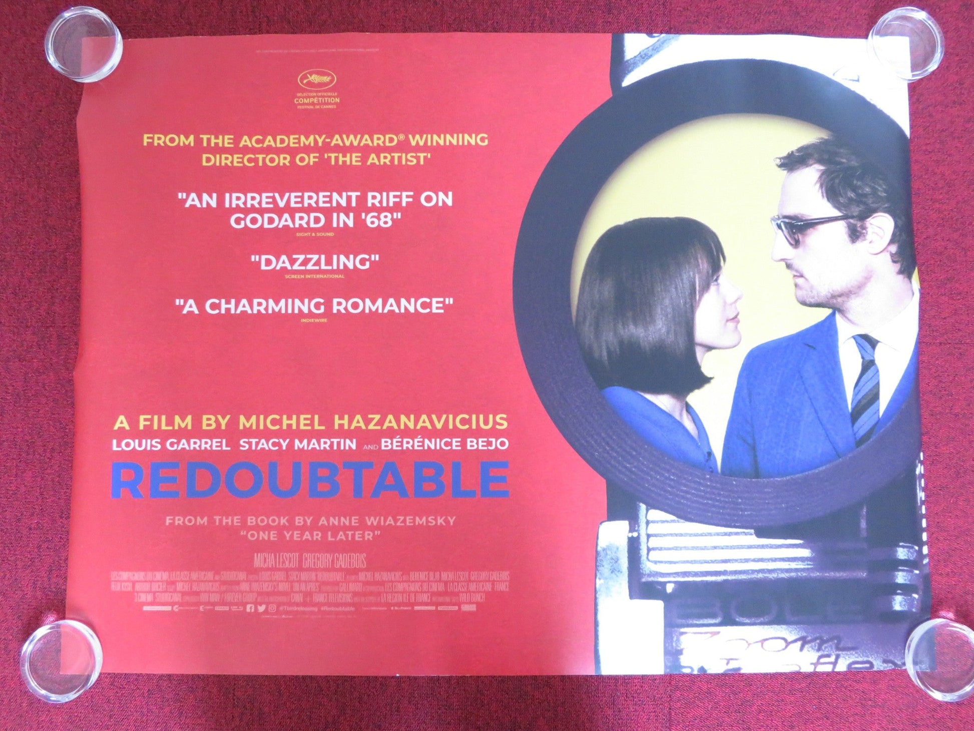 REDOUBTABLE UK QUAD (30"x 40") ROLLED POSTER LOUIS GARREL STACY MARTIN 2017 Rendezvous Cinema Movie posters