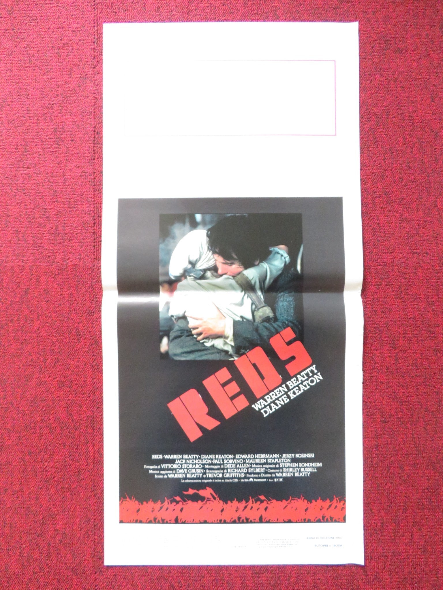 REDS ITALIAN LOCANDINA POSTER WARREN BEATTY DIANE KEATON 1982 Rendezvous Cinema Movie posters