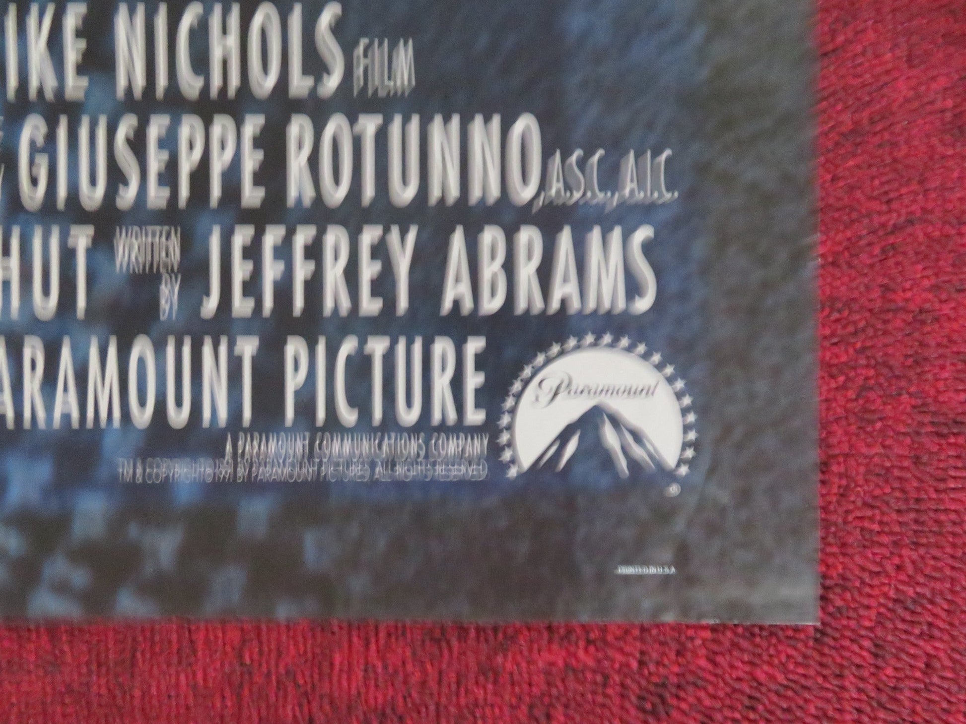 REGARDING HENRY FOLDED US ONE SHEET POSTER HARRISON FORD ANNETTE BENING 1991 Rendezvous Cinema Movie posters