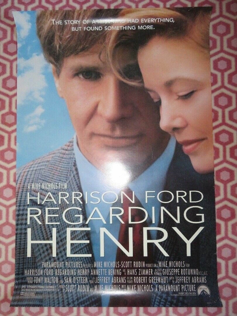 REGARDING HENRY US ONE SHEET ROLLED POSTER HARRISON FORD 1991 Movie posters