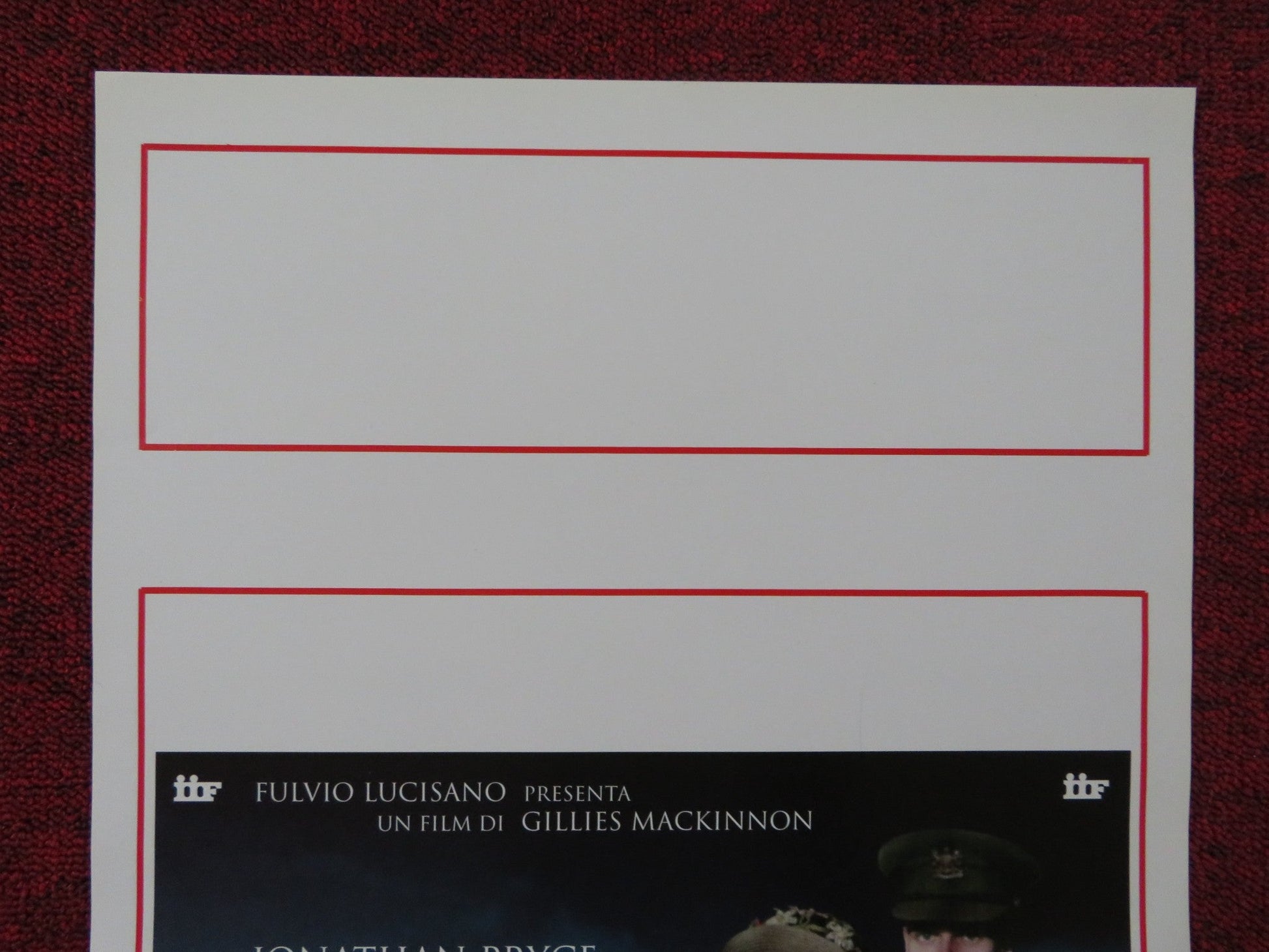 REGENERATION ITALIAN LOCANDINA POSTER JONATHAN PRYCE JONNY LEE MILLER 1997 Rendezvous Cinema Movie posters