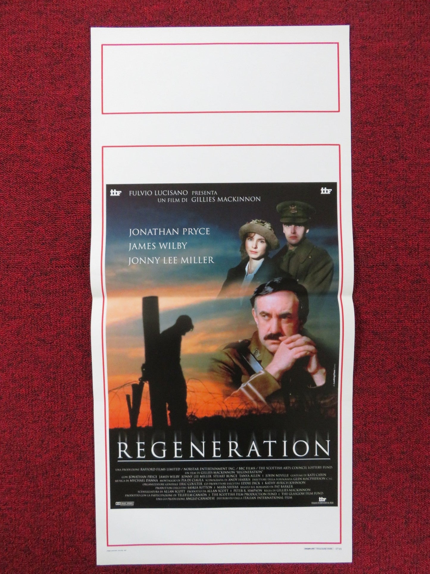 REGENERATION ITALIAN LOCANDINA POSTER JONATHAN PRYCE JONNY LEE MILLER 1997 Rendezvous Cinema Movie posters