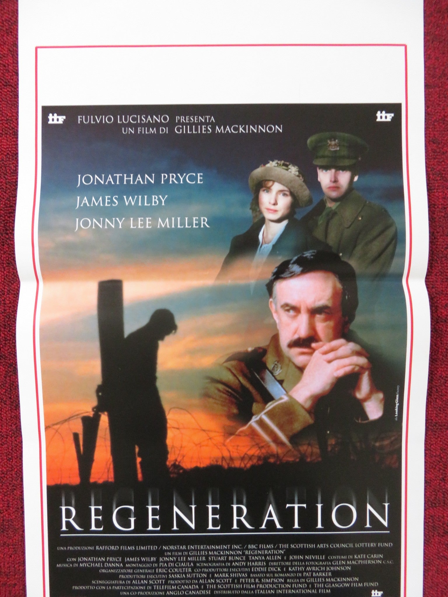 REGENERATION ITALIAN LOCANDINA POSTER JONATHAN PRYCE JONNY LEE MILLER 1997 Rendezvous Cinema Movie posters