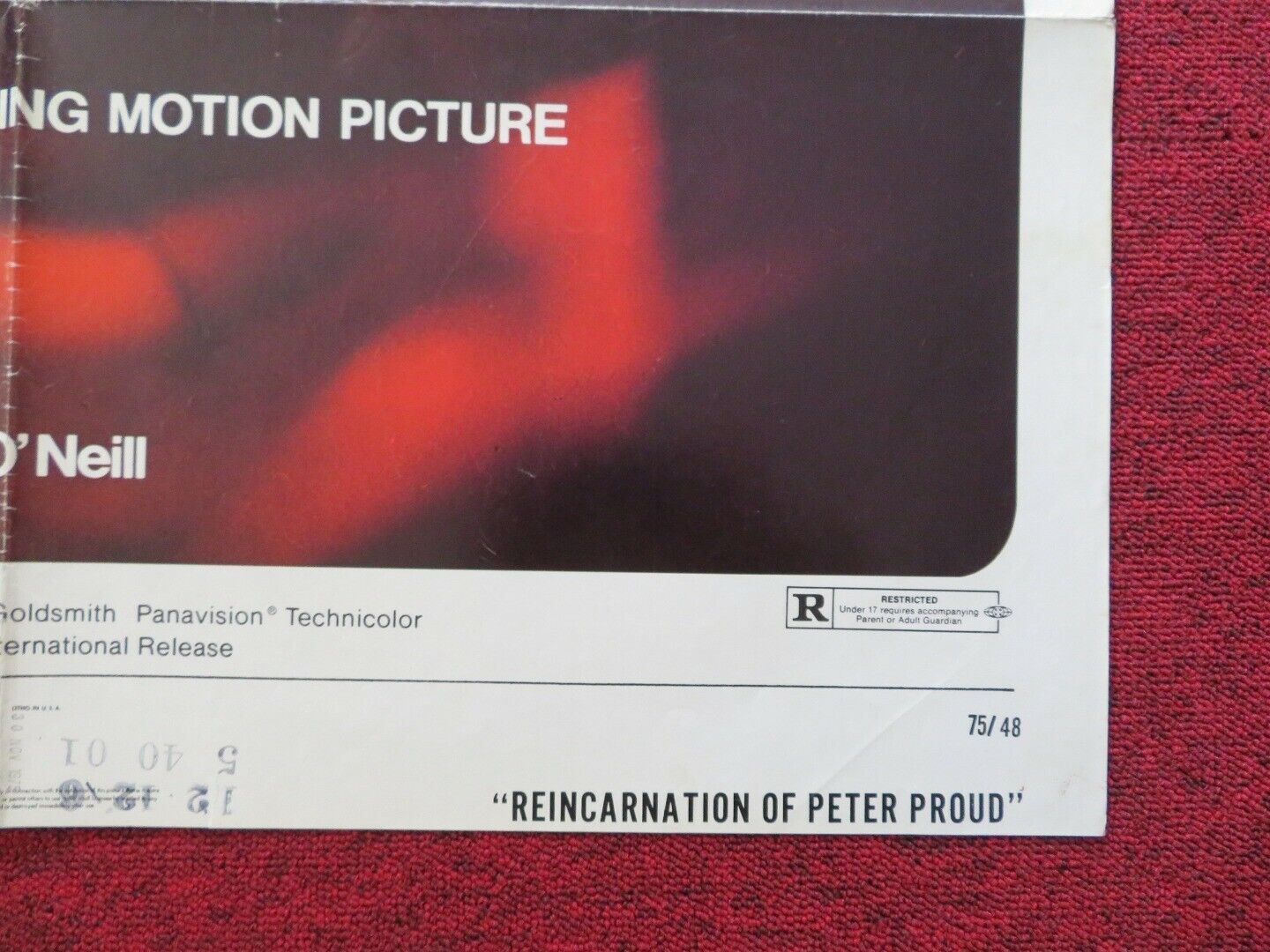 REINCARNATION OF PETER PROUD FOLDED US ONE SHEET POSTER MICHAEL SARRAZIN 1975 - Rendezvous Cinema