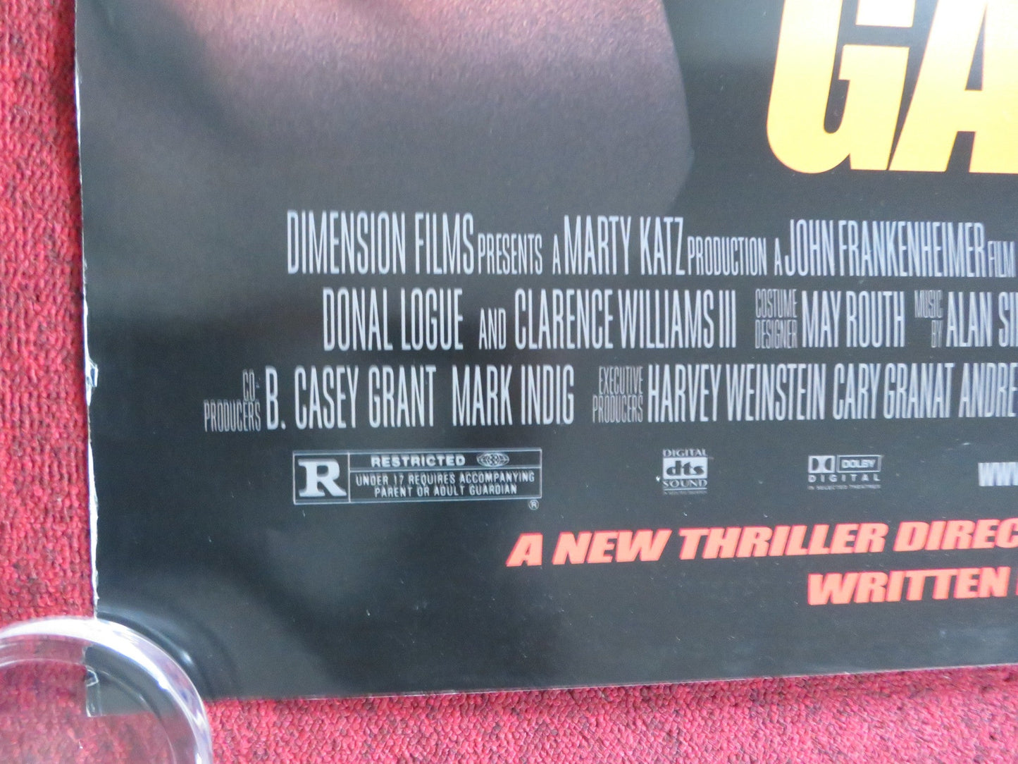 REINDEER GAMES US ONE SHEET ROLLED POSTER BEN AFFLECK CHARLIZE THERON 2000 Rendezvous Cinema Movie posters