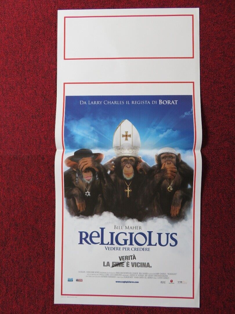 RELIGULOUS ITALIAN LOCANDINA (27.5"x13") POSTER BILL MAHER TAL BACHMAN 2008 Movie posters