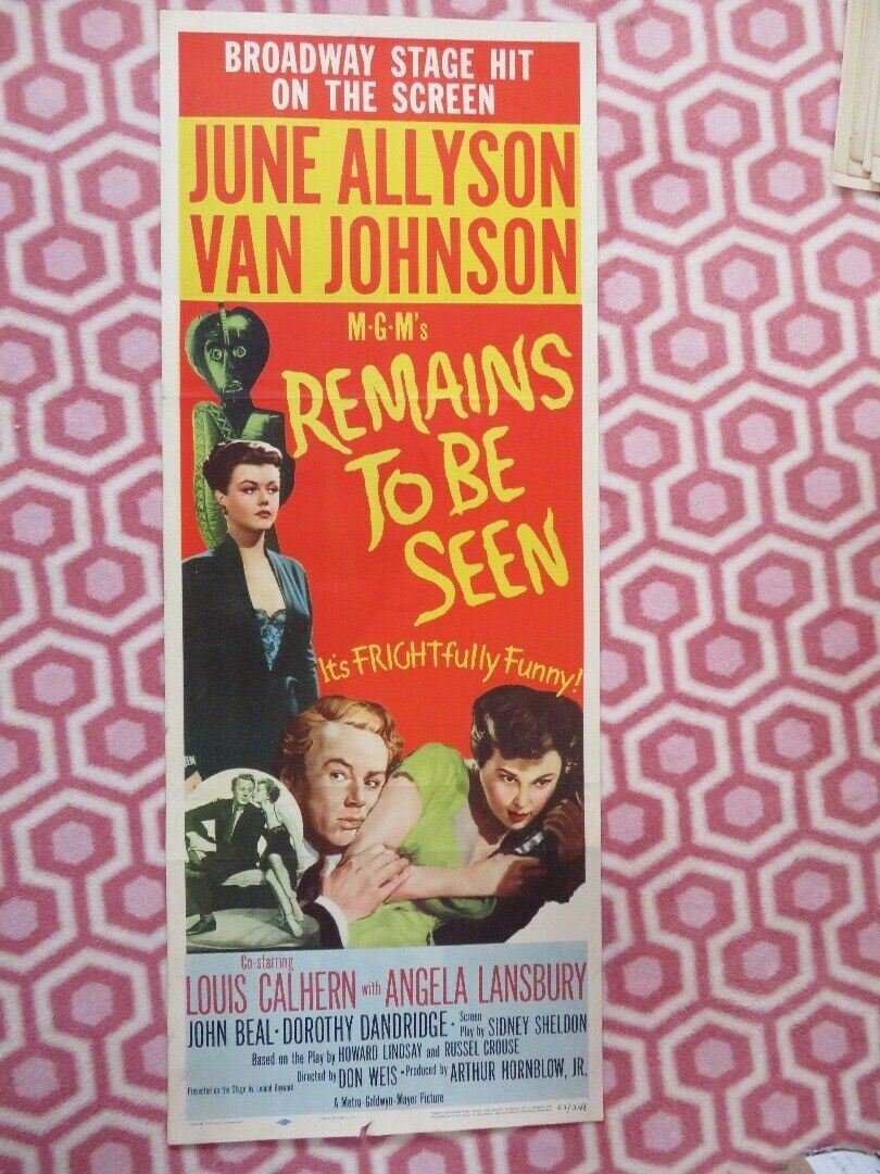 REMAINS TO BE SEEN US INSERT (14"x 36") POSTER JUNE ALLYSON VAN JOHNSON 1953 Movie posters