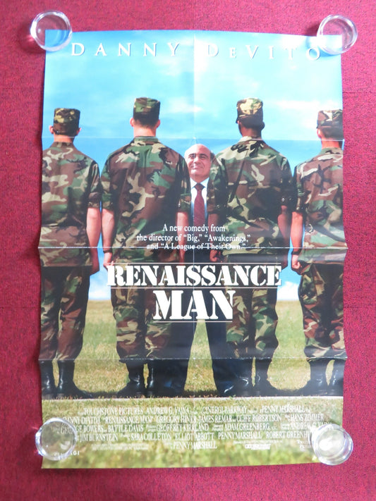 RENAISSANCE MAN US ONE SHEET ROLLED POSTER DANNY DEVITO GREGORY HINES 1994 Rendezvous Cinema Movie posters